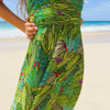 Palm Leaf - Black Block Print Skirt Dress