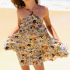 Splash Navy Sari Skirt Dress
