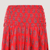 Red birch leaves print 2-in-1 skirt dress designed by OMishka