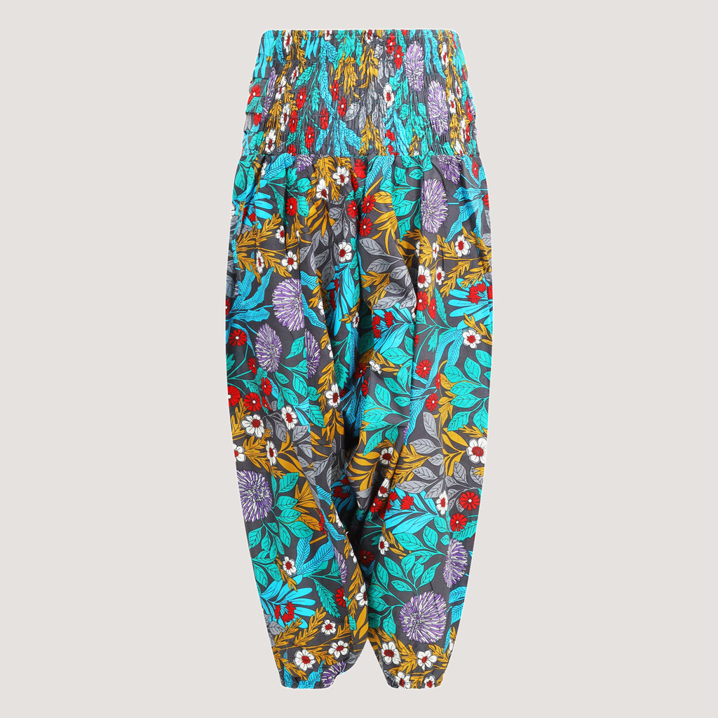 Summer garden bandeau jumpsuit 2-in-1 harem pants designed by OMishka