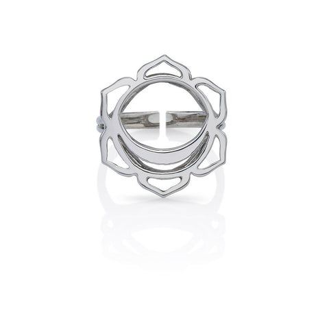 Chunky Silver Mandala Ring