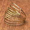 Double Feather Pure Brass Wrap Bracelet