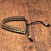 Adjustable Pure Brass Beaded Infinity Link Bracelet
