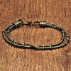 Charm Beaded Pure Brass Snake Chain Bracelet