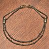Charm Beaded Pure Brass Snake Chain Necklace