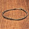 Pure Brass Snake Chain Charm Beaded Necklace