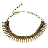 Long Layered Pure Brass Beaded Necklace