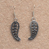 Large Silver Honeycomb Drop Earrings