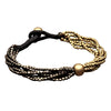 Extra Wide Pure Brass Spiral Cuff Bracelet