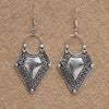 Large Silver Leaf Drop Earrings