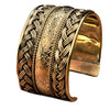 Multi Wave Pure Brass Bracelet Cuff