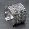 Woven Silver Braided Cuff Bracelet
