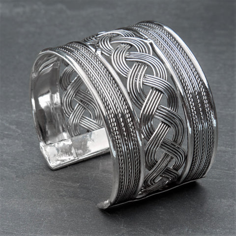 Multi Wave Silver Bracelet Cuff
