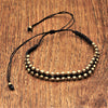 Adjustable Macrame Beaded Pure Brass Anklet