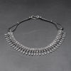 Handmade and nickel free, silver toned white metal, Indian patterned, collar necklace designed by OMishka.