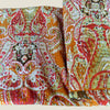 Brown Floral Kantha Bed Cover & Throw - 27