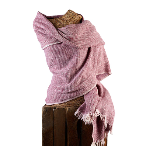 Red Bamboo Blanket Scarf - 09