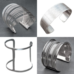 Artisan handmade, nickel free silver cuff and armlet collection designed by OMishka.