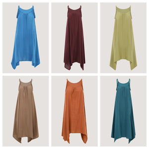 A collection of pure linen short and long dresses designed by OMishka