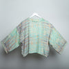 Abstract Aqua Blue Kimono Jacket