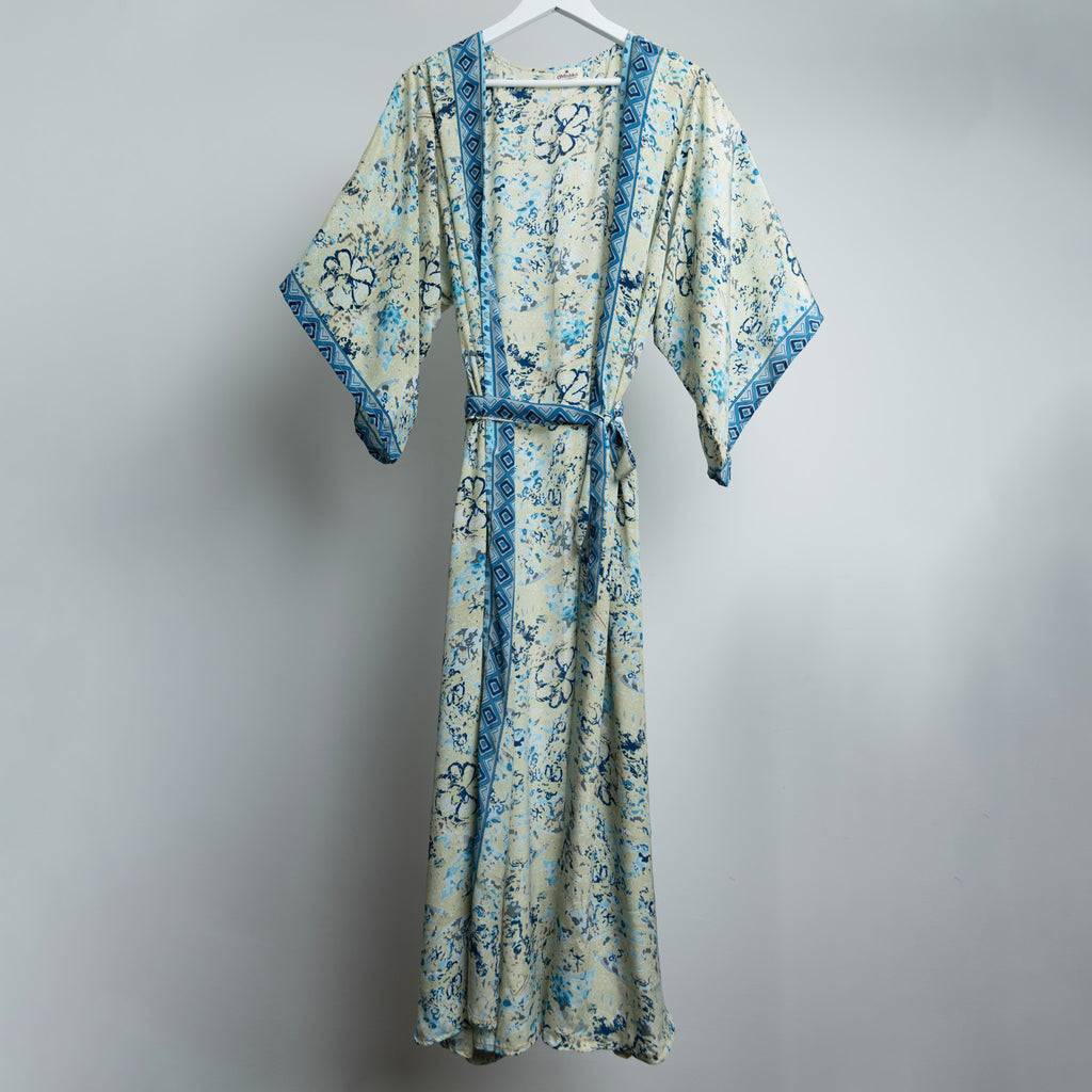 Blue Vanilla Spice Maxi Kimono