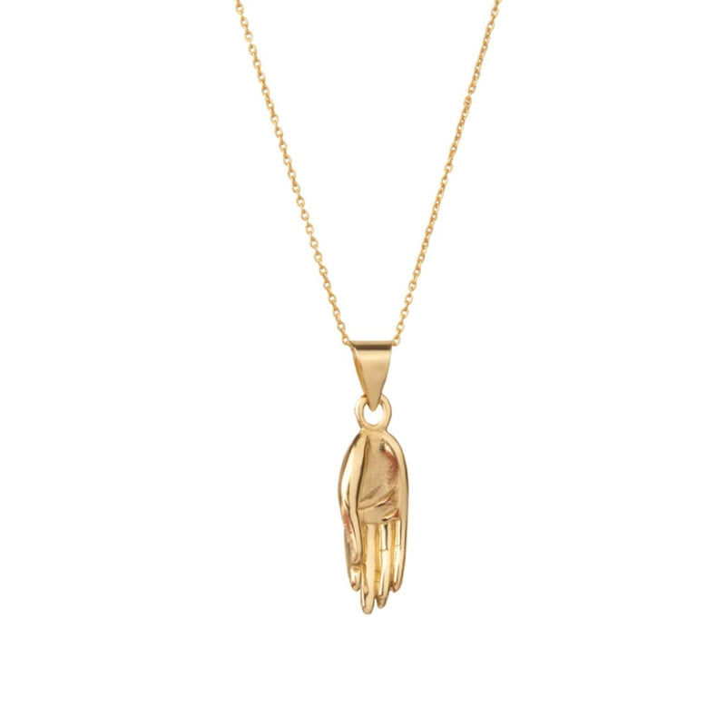 Pure brass Gyan Mudra hand pendant.