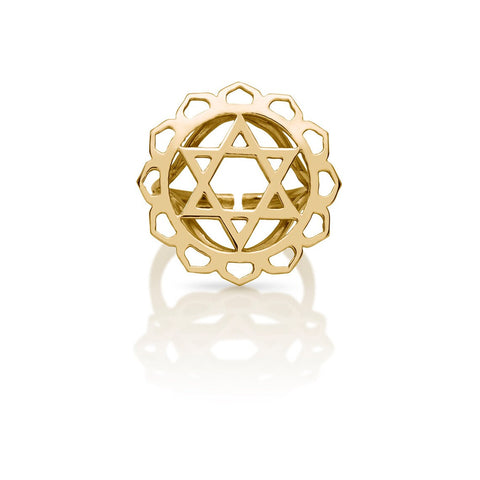 Double Spiral Pure Brass Wrap Ring
