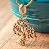 Recycled pure brass tree pendant.