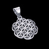 Silver flower of life and seed of life pendant.