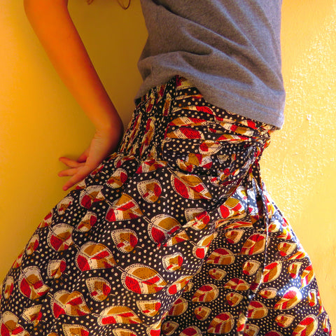Fox & Rabbit - Red Block Print Skirt Dress