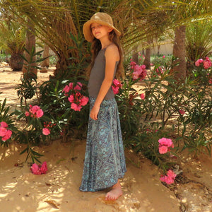 Gypsy Blue Sari Skirt Dress