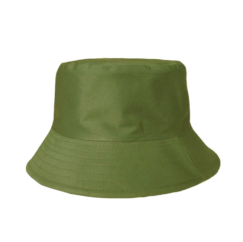 Floral Green Block Print - Reversible Bucket Hat