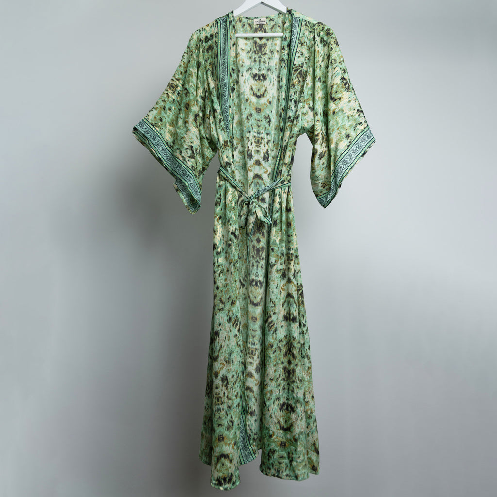 Sea Moss Gold Maxi Kimono