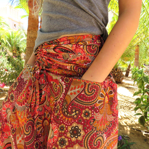 Jolly Jungle - Natural Block Print Skirt Dress
