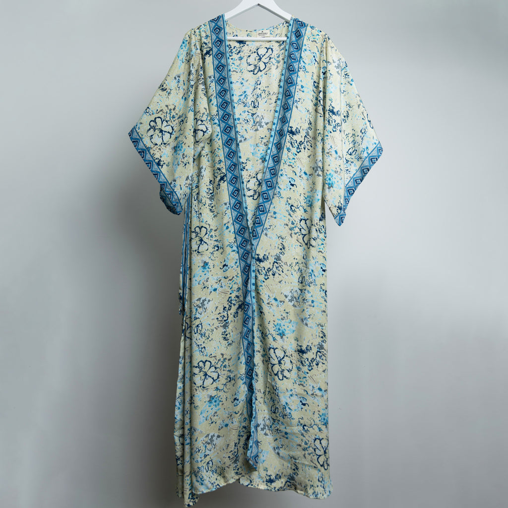 Blue Vanilla Spice Maxi Kimono