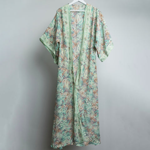 Sea Moss Gold Maxi Kimono