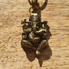 Lord Ganesh antique finish brass pendant.