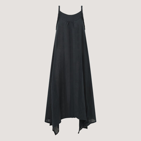 Teal Tile Print Silk 2-in-1 Skirt Dress