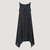 Black Linen Hanky Hem Maxi Dress