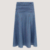 Blue Swirl Print Silk 2-in-1 Skirt Dress