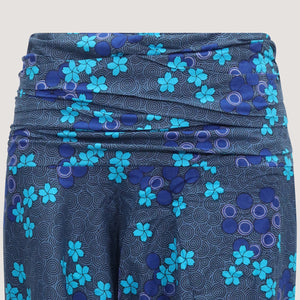Blue floral harem trousers 2-in-1 jumpsuit designed by OMishka