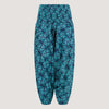 Blue geo print bandeau jumpsuit 2-in-1 harem pants designed by OMishka