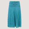 Blue lotus flower 2-in-1 skirt dress designed by OMishka