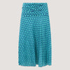 Teal Peacock Feather 2-in-1 Skirt Dress