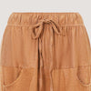Light brown super-soft bamboo harem trousers designed by OMishka
