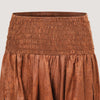 Brown floral print 2-in-1 harem pants jumpsuit designed by OMishka