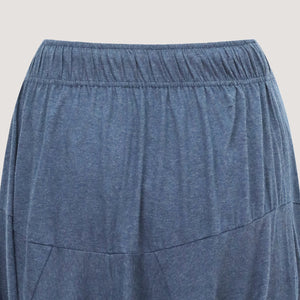Dark blue super-soft jersey bamboo harem trousers designed by OMishka