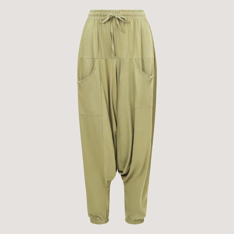 Grey Shell Print Harem Trousers 2-in-1 Jumpsuit