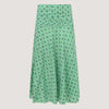Blue Paisley Swirl Layered Silk 2-in-1 Skirt Dress