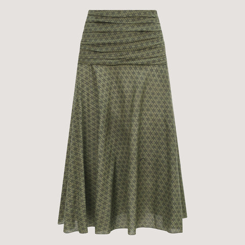 Brown Flower of Life 2-in-1 Skirt Dress